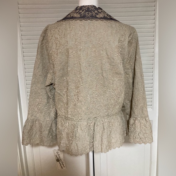 NWT Peter Nygard Embroidered Lightweight Blazer Size 14 - Picture 5 of 15